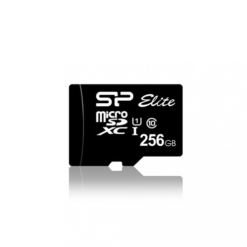 Silicon Power Memory Card microSDXC 256GB U1 10MB/S CL10 elite + Adapter