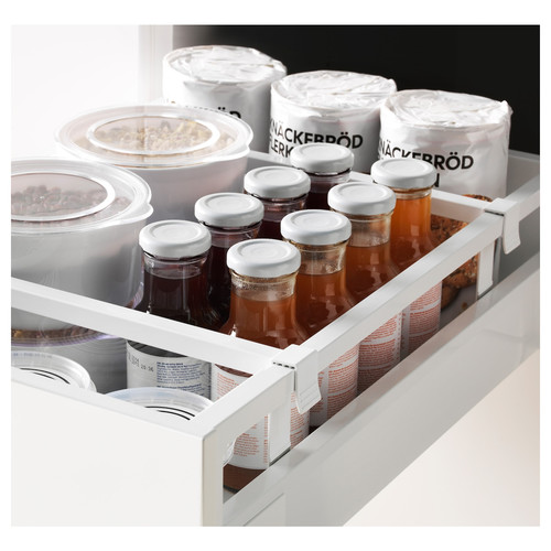 METOD / MAXIMERA High cabinet with drawers, white/Veddinge grey, 40x60x200 cm