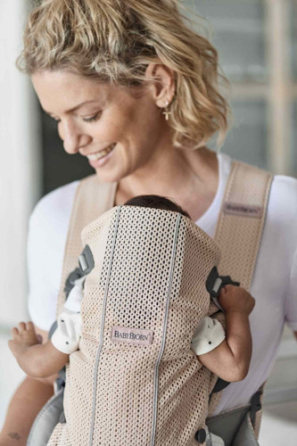 BABYBJÖRN - Baby Carrier MINI 3D Mesh, Greige 0-12m