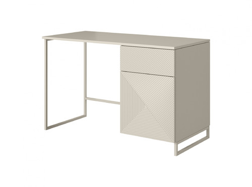 Desk with Drawer Asha 120 cm, cashmere, cashmere frame