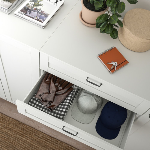 SANNIDAL Drawer front, white, 60x20 cm