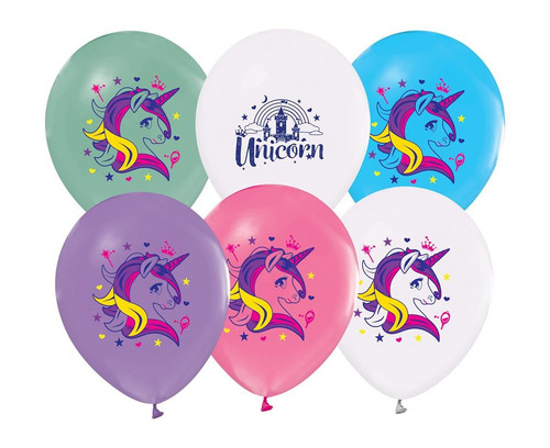 Balloons Unicorn 12" 5pcs