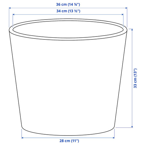 SOJABÖNA Plant pot, grey/green, 9 cm