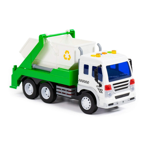 Container Truck with Light & Sound, green, 3+