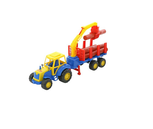 Tractor with Trailer 46cm, assorted colours, 3+