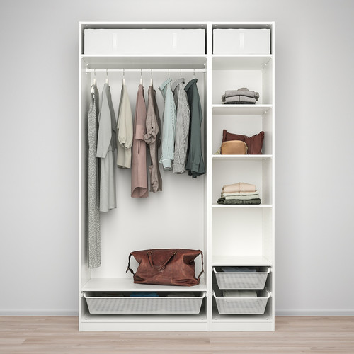 PAX Wardrobe combination, white, 150x58x236 cm