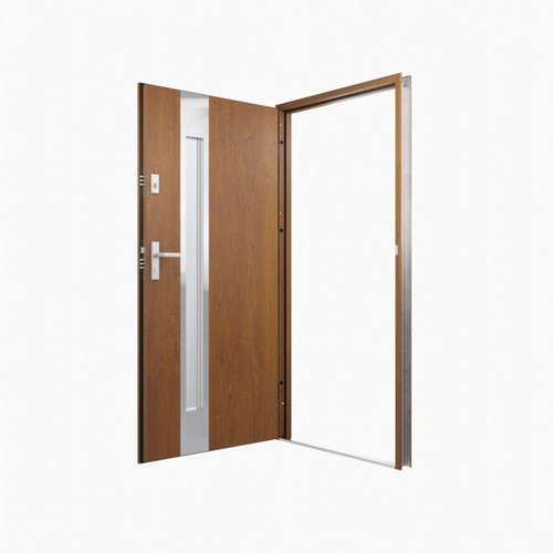 External Door O.K. Doors Arctica 90, left, gold oak, with handle bar