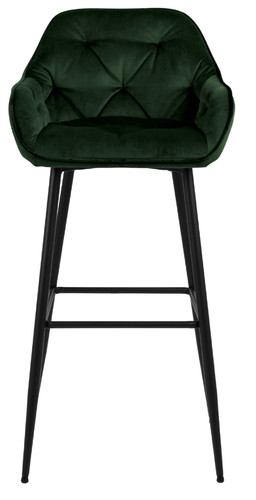 Bar Stool with Backrest Brooke VIC, green