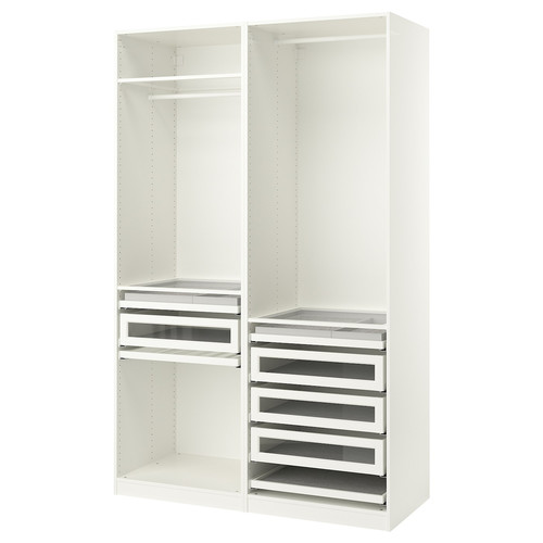 PAX Wardrobe combination, white, 150x58x236 cm