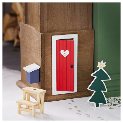 VINTERFINT 4-piece decoration set, christmas elf door mixed colours