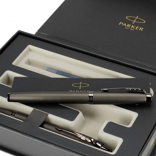 Parker Gift Set IM Monochrome Bronze - Fountain Pen & Ballpoint Pen