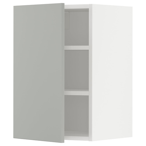 METOD Wall cabinet with shelves, white/Havstorp light grey, 40x60 cm