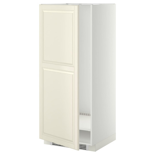 METOD High cabinet for fridge/freezer, white, Bodbyn off-white, 60x60x140 cm