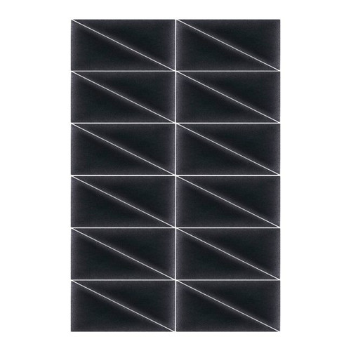 Upholstered Wall Panel Triangle Stegu Mollis 15x30cm 2pcs L, black