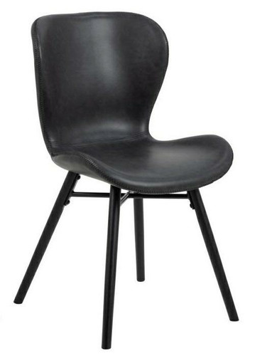 Chair Batilda, faux leather, black