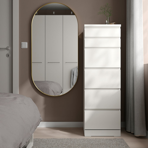 LINDBYN Mirror, gold-colour, 60x120 cm