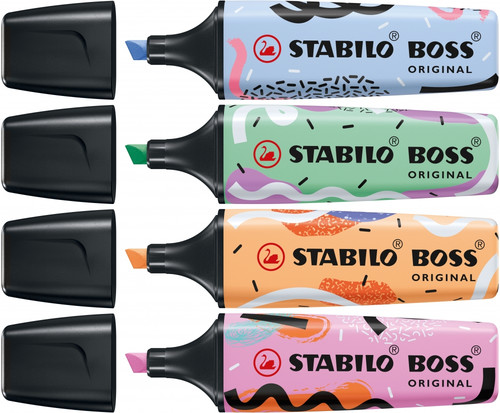 Stabilo Boss Highlighter Pastel by Ju Schnee 4-pack