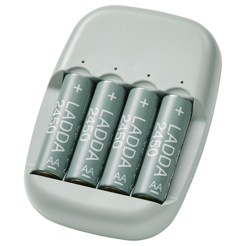 STENKOL / LADDA Battery charger and 4 batteries