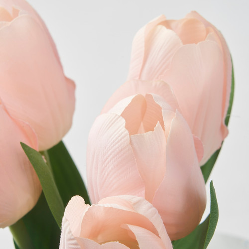 SMYCKA Artificial bouquet, in/outdoor/Tulip light pink, 35 cm