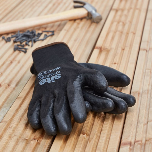 General Handling Nylon Gloves Size L, black