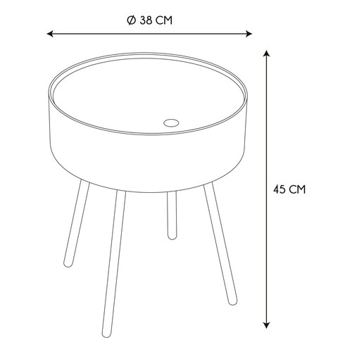 Side Table Bedside Table Eugenie, mustard