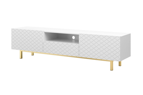 TV Cabinet Scalia II 190, matt white, gold legs