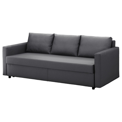 FRIHETEN Three-seat sofa-bed, Skiftebo dark grey