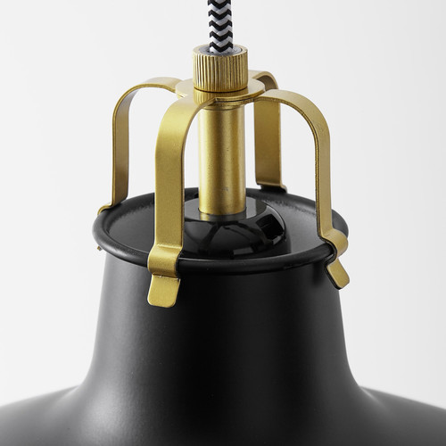 RANARP Pendant lamp, black, 38 cm