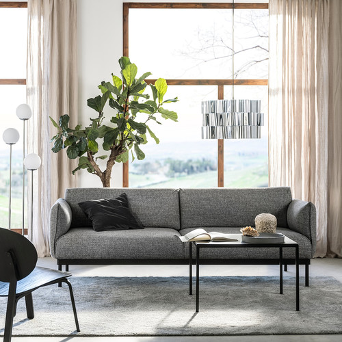 ÄPPLARYD 3-seat sofa, Lejde grey/black, 231x93 cm