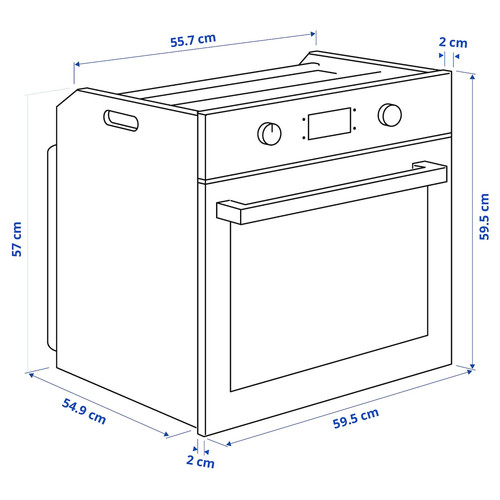 BEJUBLAD Forced air oven, white glass