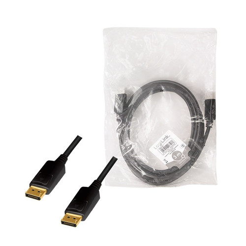 LogiLink Displayport Cable M/M 4K 60Hz 3m, black