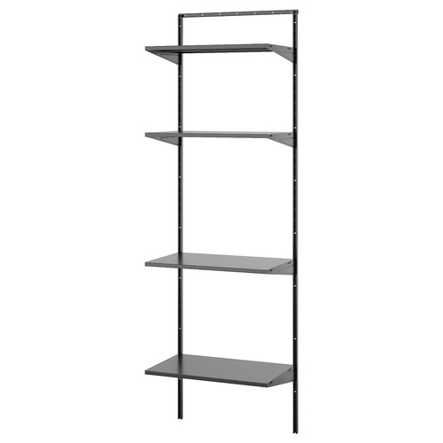 BOAXEL Shelving unit, anthracite, 62x40x201 cm