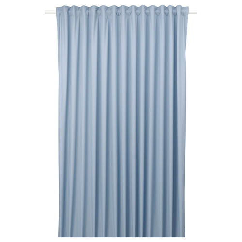 BENGTA Block-out curtain, 1 length, blue, 210x300 cm