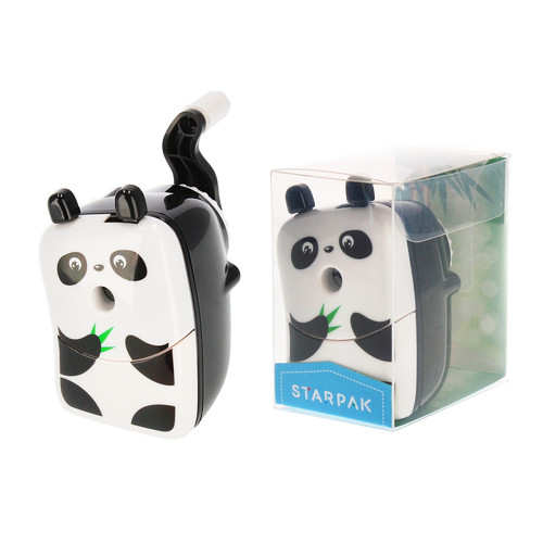 Starpak Plastic Sharpener with Hand Crank Panda