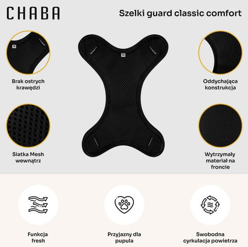 CHABA Dog Harness Guard Comfort Classic S, black