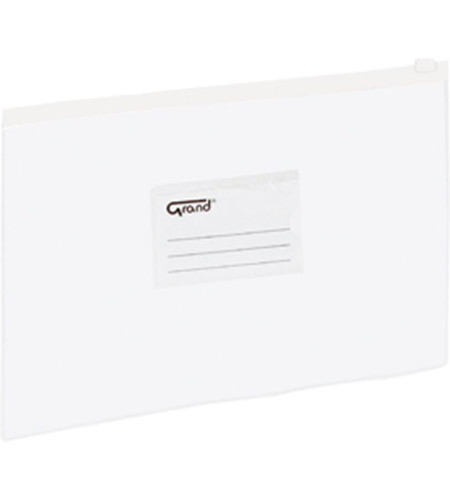 Zip File Folder A5, transparent/white, 12pcs