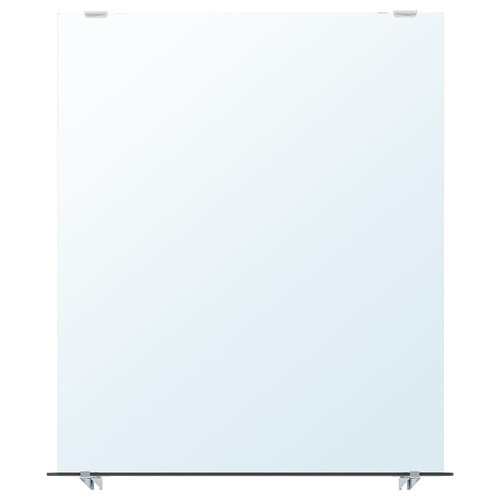 NYSJÖN Mirror with shelf, white, 50x60 cm