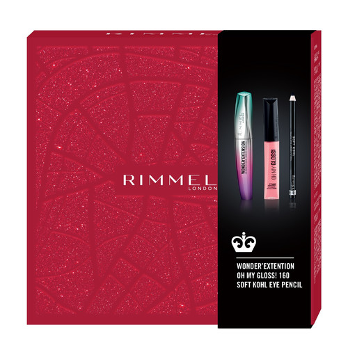 COTY RIMMEL Gift Set - Wonder Extension Mascara, Ohy My Gloss Lip Gloss & Soft Kohl Eye Pencil