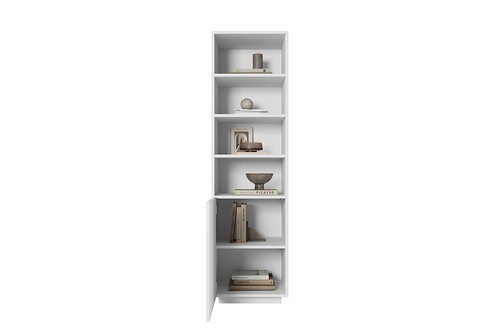 Shelving Unit Bookcase Asha 50cm, high-gloss white