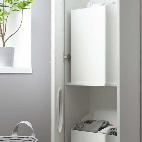 NYSJÖN Laundry cabinet, white, 40x190 cm