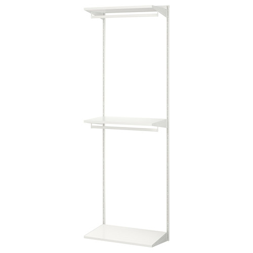 BOAXEL Wardrobe combination, white, 62x40x201 cm