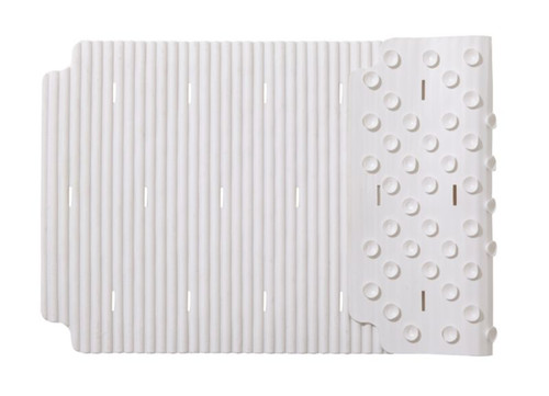 GoodHome Bathroom Mat Drina, white