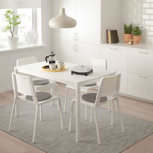 MELLTORP / TEODORES Table and 4 chairs, white