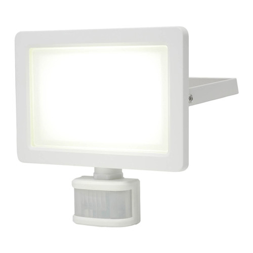 GoodHome Floodlight Lucan, motion sensor, 30 W, white