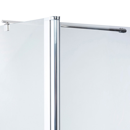 Cooke & Lewis Shower Walk-in Panel Onega 80+45cm, chrome/transparent