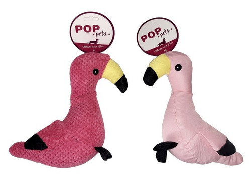 POP Pets Flamingo Dog Toy, 1pc, assorted colours