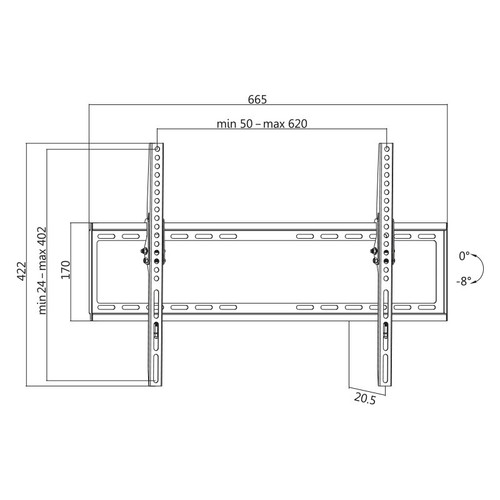 LogiLink TV Wall Mount, tilt, VESA, 37-70", max. 35kg