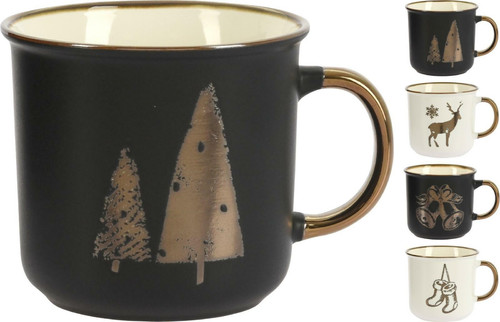 Mug Christmas Bells 400ml, grey