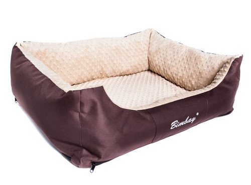 Bimbay Dog Couch Lair Cover Minky Size 1 - 65x50cm, brown-beige