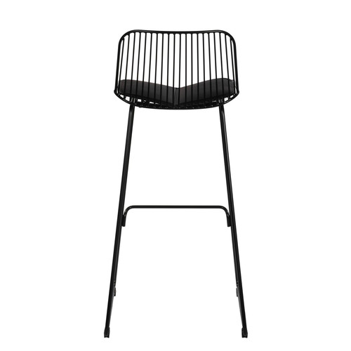 Bar Stool with Seat Pad Dill High, black